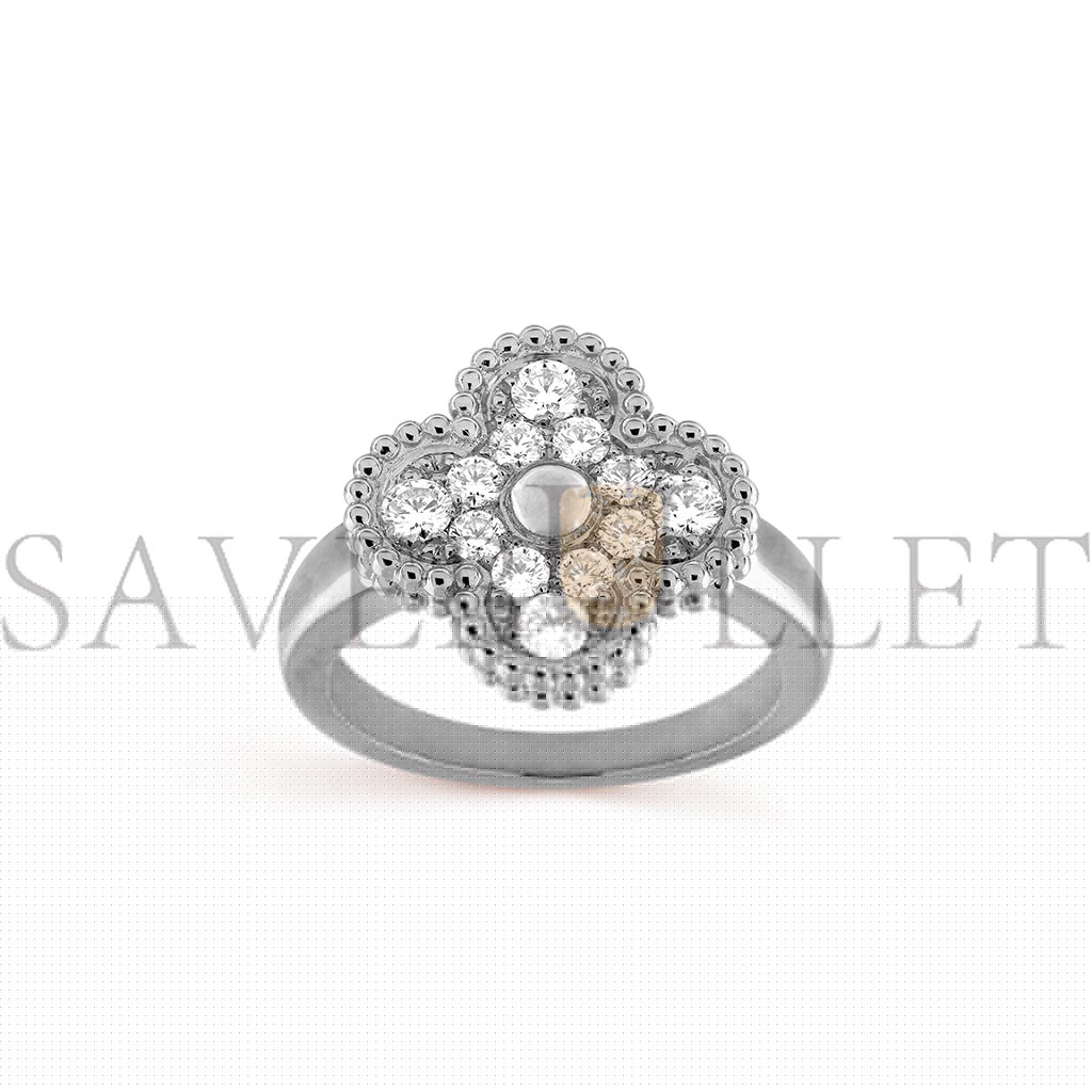 VAN CLEEF ARPELS VINTAGE ALHAMBRA RING - WHITE GOLD, DIAMOND  VCARO26N00
